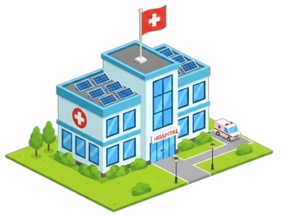 solar panels hospital