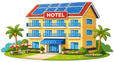 solar panels hotel
